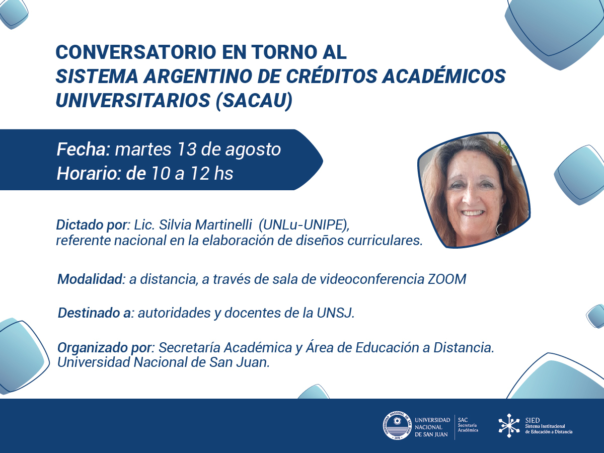 Conversatorio entorno al Sistema Argentino de Créditos Académicos Universitarios -SACAU-